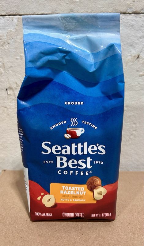 Photo 1 of **BB 8/1/25**3 BAGS 11OZ BAGS Seattle's Best Coffee TOASTED HAZELNUT Ground 100% Arabica 