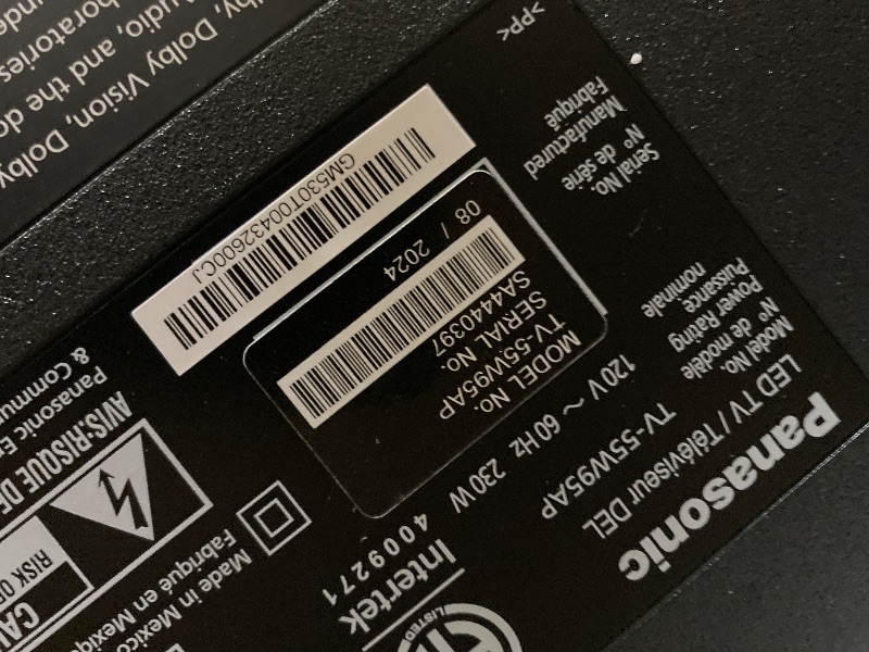 Photo 1 of Panasonic W95 Series (2024 Model) 55-inch Mini LED 4K Ultra HD Smart Fire TV, Local Dimming, 144Hz Refresh Rate - 55W95AP