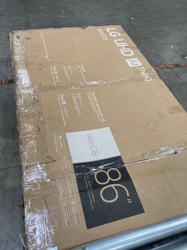 Photo 1 of ***(SELLING AS PARTS ONLY**BOX RIPPED/TORN SCUFFS/SCRATCHES)***
LG UQ7590 86-Inch Class UHD Smart TV 86UQ7590PUD, 2022 - AI-Powered 4K, Alexa Built-In, Grey  ***(SELLING AS PARTS ONLY**BOX RIPPED/TORN SCUFFS/SCRATCHES)***