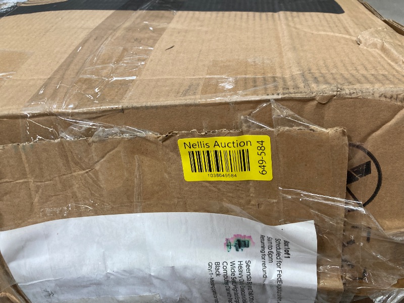 Photo 1 of ***MISSING PARTS**Seenda Big and Tall Office Chair 330lbs, Heavy Duty Executive Desk Chair with Extra Wide Seat, High Back Ergonomic Leather Computer Chair with Padded Armrests, Black