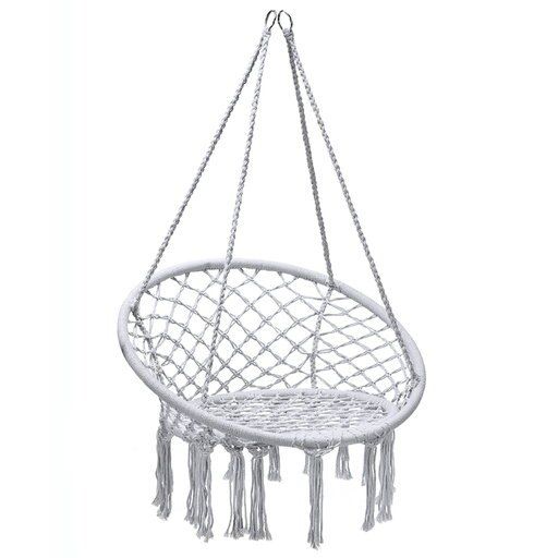 Photo 1 of 2.7 Ft. Portable Hanging Hammock Chair Hammock Without Stand in Gray