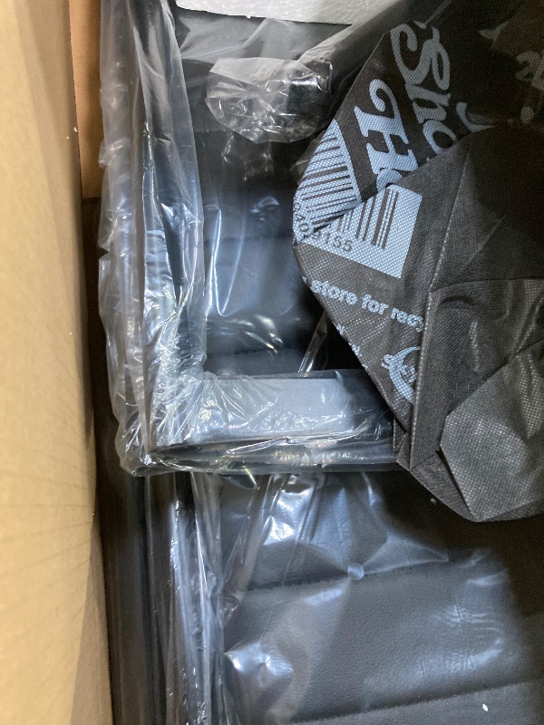 Photo 1 of ***MISSING THE BASE TO THE CHAIRS, ONLY THE BACKS TO TWO CHAIRS***FDW Dining Table Set Glass Dining Room Table Set for Small Spaces Kitchen Table and Chairs for 4 Table with Chairs Home Furniture Rectangular Modern (Black Glass)
