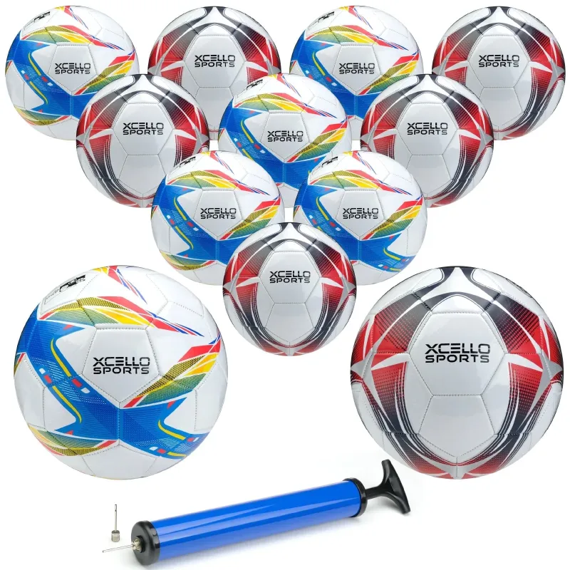 Photo 1 of ***MISSING PUMP/SOME BALLS ARE DAMAGED**Xcello Sports Soccer Ball Size 3, Soccer Sports Ball with Pump, Ideal for Kids Soccer Ball Players, Multicolor, Size 3

