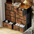 Photo 1 of  9-Drawer Fabric Dresser Storage Chest for Bedroom, Closet, Storage Furniture for Adults