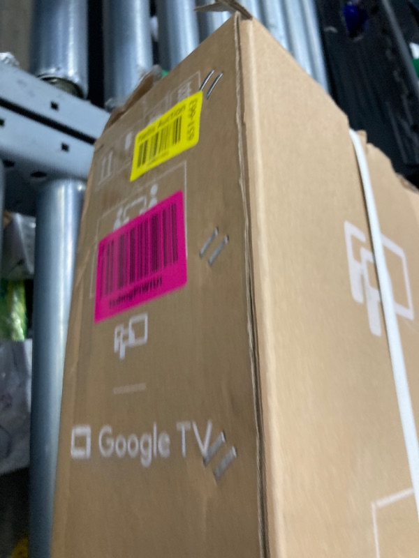 Photo 1 of **CRACKED SCREEN/PARTS ONLY**TCL 65-Inch Q68 QLED Pro 4K UHD Smart TV with Google TV (65Q681G, 2024 Model) Dolby Vision, Dolby Atmos, HDR Pro, Game Accelerator up to 120Hz, Voice Remote, Works with Alexa, Streaming Television
