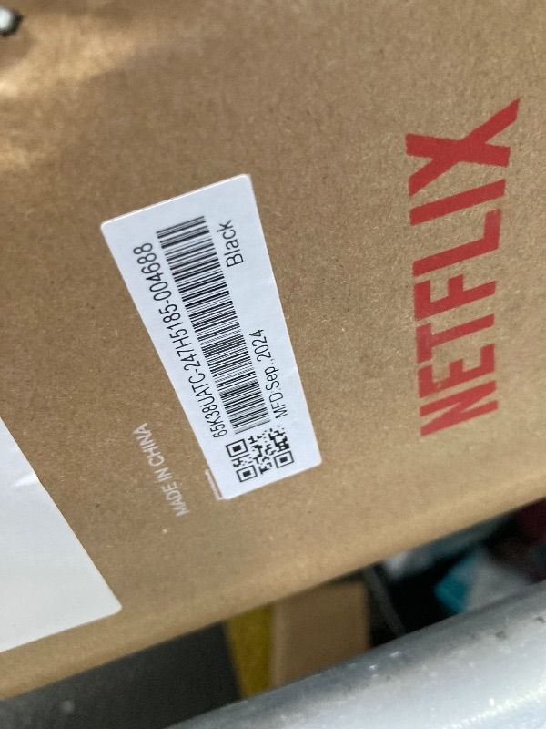Photo 1 of **CRACKED SCREEN/PARTS ONLY**TCL 65-Inch Q68 QLED Pro 4K UHD Smart TV with Google TV (65Q681G, 2024 Model) Dolby Vision, Dolby Atmos, HDR Pro, Game Accelerator up to 120Hz, Voice Remote, Works with Alexa, Streaming Television