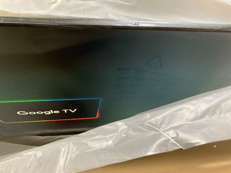 Photo 1 of **CRACKED SCREEN/PARTS ONLY**TCL 65-Inch Q68 QLED Pro 4K UHD Smart TV with Google TV (65Q681G, 2024 Model) Dolby Vision, Dolby Atmos, HDR Pro, Game Accelerator up to 120Hz, Voice Remote, Works with Alexa, Streaming Television