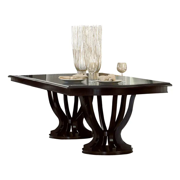 Photo 1 of ***BOX 2 OF 2 ONLY/ONLY THE BASE AND DOUBLE PEDISTAL**Savion Dining Table in Espresso - 5494-106*