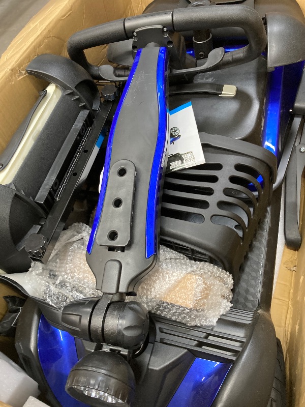 Photo 1 of ***PARTS ONLY***
SACVON Upgrade 4 Wheel Mobility Scooter for Seniors, Foldable Powered Mobile Wheelchair for Adult 330lbs, Blue
