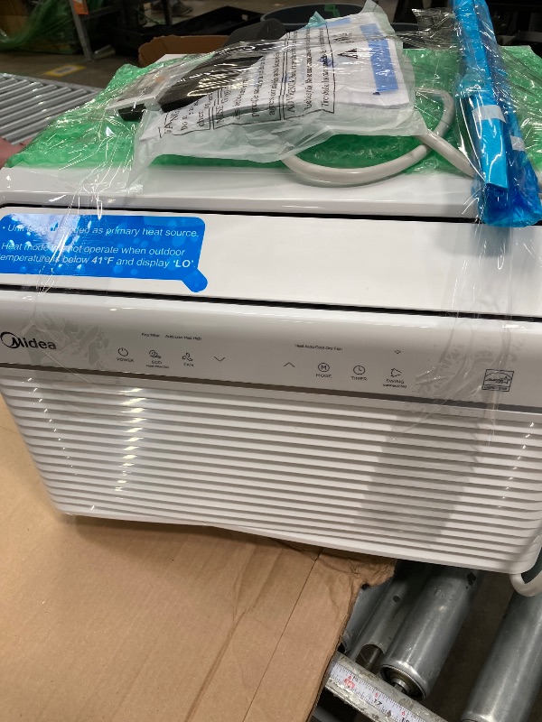 Photo 1 of Midea 8,000 BTU Smart Inverter Air Conditioner Window Unit with Heat and Dehumidifier – Cools up to 350 Sq. Ft., Energy Star Rated, Quiet Operation, Electronic Controls, Remote Control, White