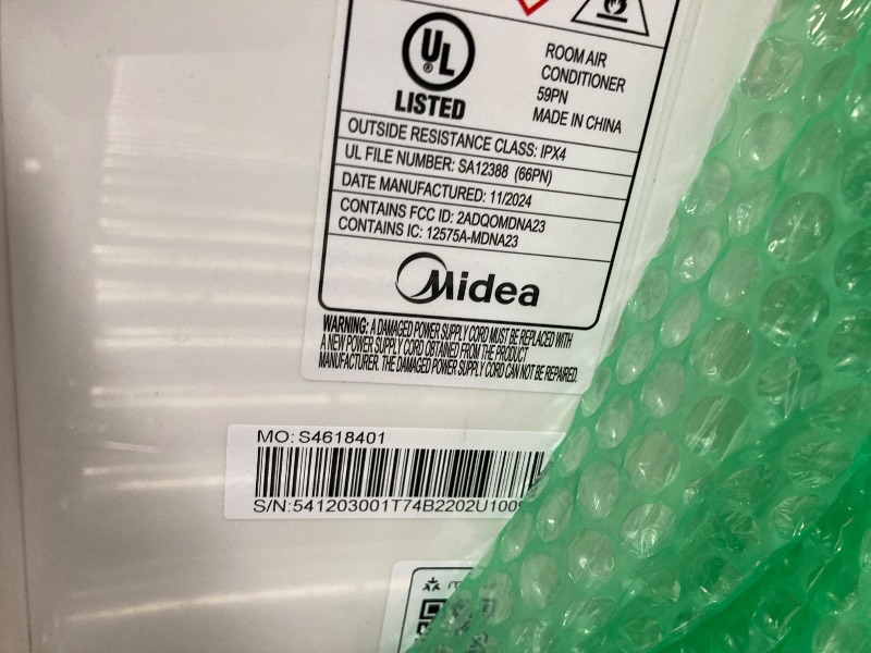 Photo 1 of Midea 8,000 BTU Smart Inverter Air Conditioner Window Unit with Heat and Dehumidifier – Cools up to 350 Sq. Ft., Energy Star Rated, Quiet Operation, Electronic Controls, Remote Control, White