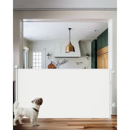 Photo 1 of ***The color may vary****

 Retractable Baby Safety Gate Mesh Pet Gate 33 Tall Extends to 55 Wide White
