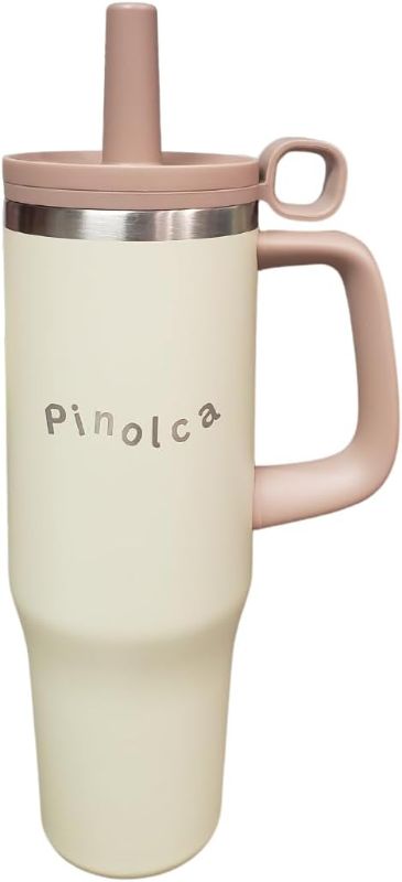 Photo 1 of **SIMILIAR TO PICTURE**40oz Stainless Steel, Vacuum Insulated, 100% Leakproof Tumbler with Lid and Handle, for Coffee, Tea, Latte, ice water, and other beverages...