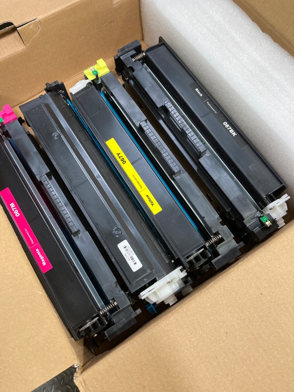 Photo 1 of 067 Toner Cartridge for Canon 067 067H CRG-067 Toner Cartridge 4 Pack for Canon ImageCLASS MF656Cdw MF654Cdw MF653Cdw MF652Cw MF650 LBP633Cdw LBP632Cdw LBP630 Printer (Black Cyan Magenta Yellow)
