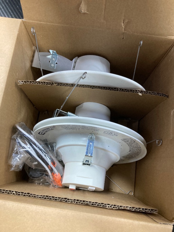 Photo 1 of ***MISSING ONE LIGHT**5/6 in. Integrated LED Recessed Retrofit Light Trim with Selectable Color Temperature, (4-Pack)