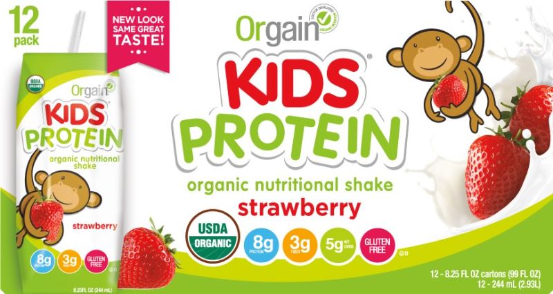 Photo 1 of **BB 9/1/25**Orgain Organic Kids Nutritional Shake 22 Vitamins & Minerals Strawberry 12 Shakes