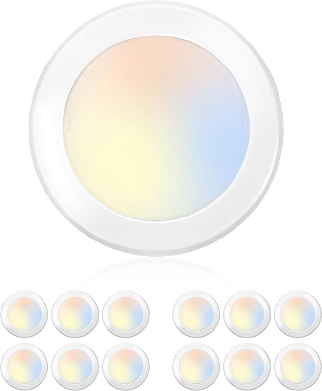 Photo 1 of ***THE LIGHTS ARE SIMILAR TO THE IMAGE****Sunco 12 Pack 6 Inch Ultra Thin LED Recessed Ceiling Lights Slim, Selectable CCT 2700K/3000K/3500K/4000K/5000K, Dimmable, 14W, Wafer Thin, Canless with Junction Box - ETL T24
