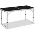 Photo 1 of **legs are bent, won't extend** SUSUZI 4 Feet Folding Camping Table, Portable Lightweight Outdoor Table with Adjustable Legs for Travel Picnic Cooking Beach
