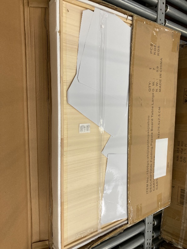 Photo 1 of 1500 Pcs Wooden Folding Puzzle Table , 34" x 26" Jigsaw Wooden Puzzle Board with 4 Sliding Drawers and Puzzle Cover Jigsaw Puzzle Table for Adults Birthday Gift for Family