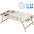 Photo 1 of 1500 Pcs Wooden Folding Puzzle Table , 34" x 26" Jigsaw Wooden Puzzle Board with 4 Sliding Drawers and Puzzle Cover Jigsaw Puzzle Table for Adults Birthday Gift for Family
