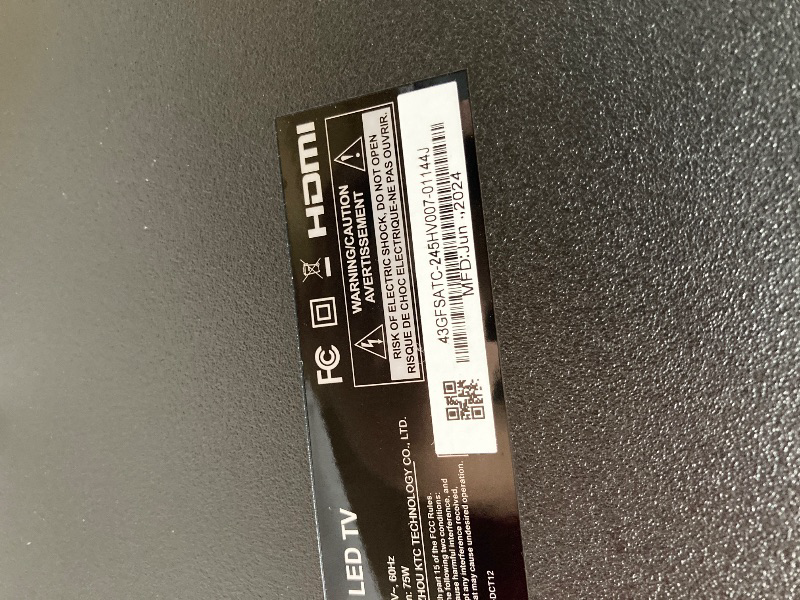 Photo 1 of ***PARTS ONLY***
43" Google TV