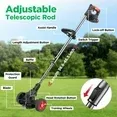 Photo 1 of ***PARTS ONLY***
TNTANTS Electric Weed Wacker, Cordless String Trimmer with Wheels, 2Pcs 24V Batteries, 3 Types of Blades, Adjustable Length, Weed Eater Grass Trimmer/Edger/Brush Cutter for Lawn Yard Garden (Black)