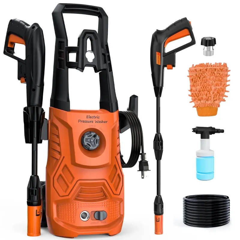 Photo 1 of ***PARTS ONLY***
Electric Pressure Washer,4200PSI Max 2.6 GPM Power Washer with 23 ft Hose,Adjustable Nozzle 0-120°,Foam Cannon, Car Washing Gloves,Portable for Clean Vehicles, Patios,Driveways,Fences