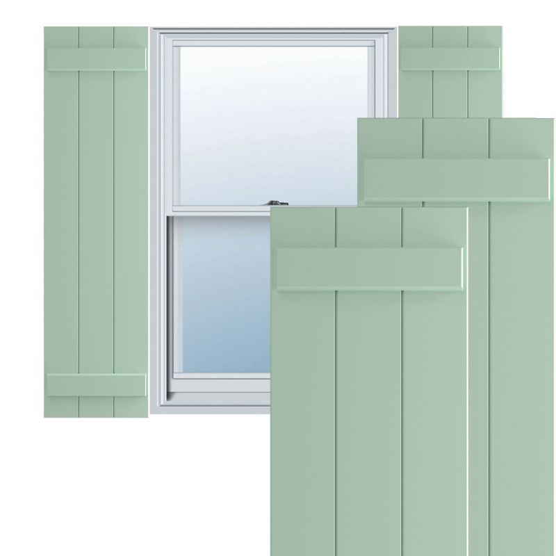Photo 1 of 16 1/8"W x 77"H True Fit PVC, Three Board Joined Board-n-Batten Shutters