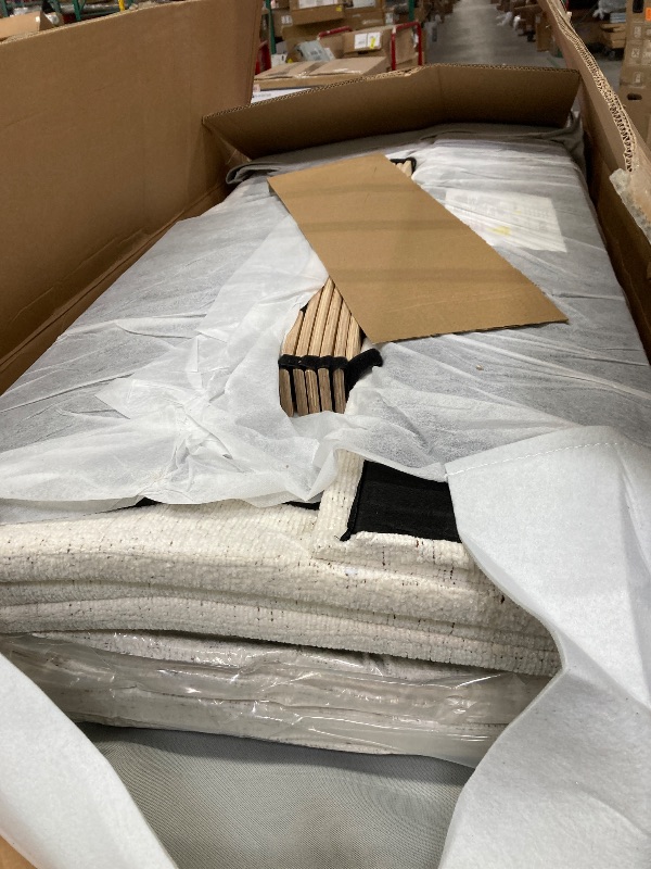 Photo 1 of **box 2 of 3 only** U-Shaped Oversized Sectional Sofa Soft Chenille Convertible Sleeper Sofa&Couch with Cupholders and Charging Ports, Modern Corner Pull Out Sleeper Sectional Sofa W/Armrests Storage for Living Room