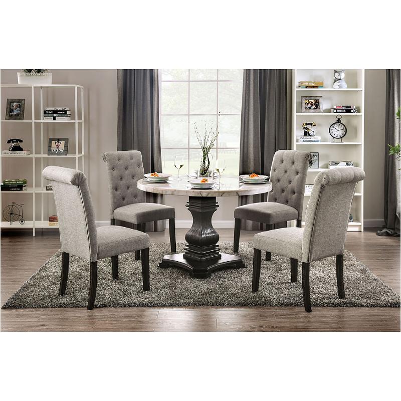 Photo 1 of **NO TABLETOP/ONLY THE BASE AND PEDESTIAL/DAMAGED WOOD LEG***Furniture of America Casual Dining Round Table CM3755RT-TABLE 