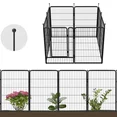 Photo 1 of  Garden Fence 40in(H) x 18.0ft(L), 8 Panels Decorative Dog Fence Outdoor for The Yard – Heavy Duty Metal Animal Barrier for Dog and Rabbit, Easy Setup, Black