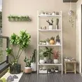 Photo 1 of  4-Tier Bookcase Bookshelf Leaning Wall Shelf Rack Ladder Storage Furniture White