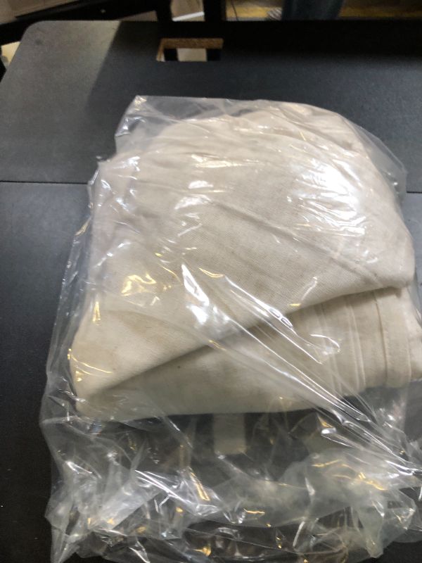 Photo 1 of 108 Inch Linen Curtains 2 Panels,With Heading Tape Hooks for Track System Back Tab,Stone Washed Cotton Flax Weave Sheer Extra Long Curtain for Living Room Bedroom,9FT 9 FT,Cream(Ivory/Off White)