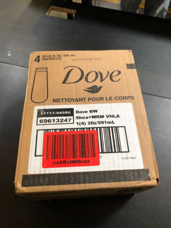 Photo 1 of Dove Body Wash 4 Count Pampering Shea Butter & Vanilla for Renewed, Healthy-Looking Skin Gentle Skin Cleanser with 24hr Renewing MicroMoisture 20 oz