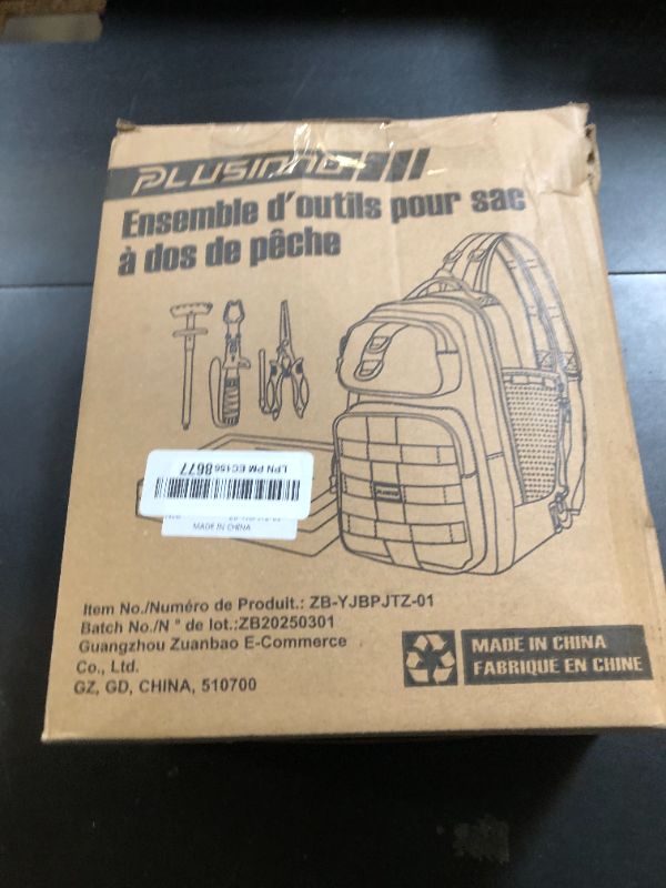 Photo 1 of PLUSINNO Fishing Backpack with Tackle Boxes, Waterproof Fishing Sling Tackle Bag for Fishing Gear with Rod Holder, Fishing Gifts for Men with Fishing Lures, Fishing Pliers, Fish Lip Gripper.