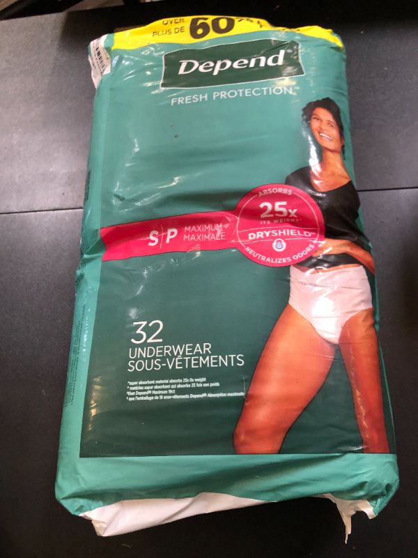 Photo 1 of Depend Fresh Protection Adult Incontinence & Postpartum Bladder Leak Underwear for Women, Disposable, Maximum, Small, Blush, 32 Count, Packaging May Vary