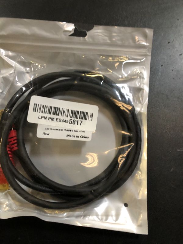 Photo 1 of Boahcken Cat 8 Ethernet Cable 6 ft,1.5ft 6ft 10ft 20ft 25ft 30ft 75ft 100ft 150ft 200ft Heavy Duty High Speed Network Internet Cable,26AWG 40Gbps 2000Mhz,S/FTP Indoor&Outdoor Shielded LAN Cable