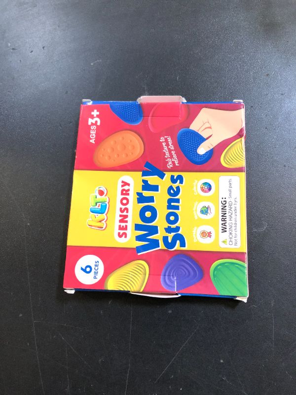 Photo 1 of Fidget Toys Sensory Stone for Kids: 6 Pack Textured Soft Worry Stone for Autism Kids Calming - Fidget Stress Toys for Students Anxiety Relief - Small Prizes Fidget Toys