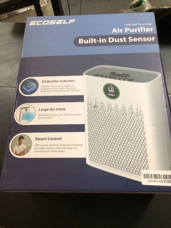 Photo 1 of Air Purifiers for Home Large Room, with Smart Mode, PM2.5 Air Quality Display, 22dB Sleep Mode, Aromatherapy, Cover Up to 1295 Ft² with 2X-Purification & 360°Air Outlet, HAP603, White