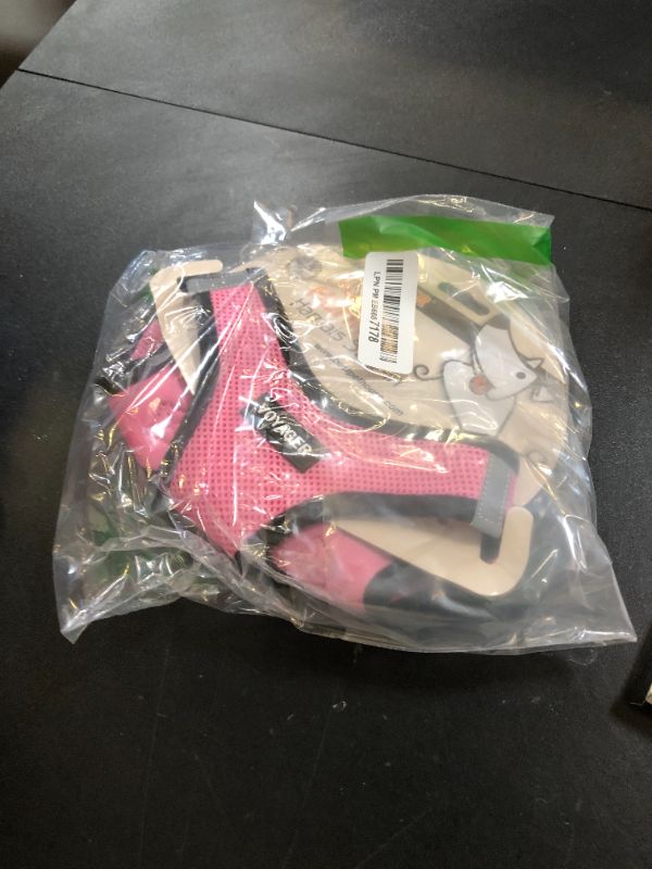 Photo 1 of Best Pet Supplies - All Weather Mesh, Reflective, No Pull Harness for Small, Medium Dogs, Cats - Secure with Hook & Loop Fastener, Buckle, Double D-Rings - Pink/Black Trim, L