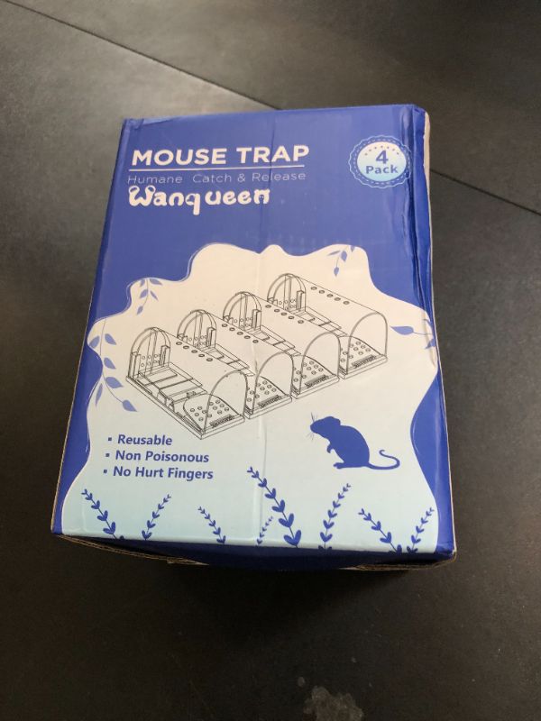 Photo 1 of 4 Pcs Humane Mouse Traps No Kill, Live Mouse Trap, Reusable Mice Trap Catch for House & Outdoors