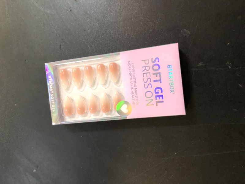 Photo 1 of Almond Press On Nails Medium - BTArtbox Soft Gel Ombre Fake Nails with Nail Glue, Semi-Transparent Reusable Glue On Nails in 16 Sizes - 30PCS Stick On Nails Kit, Vanilla Cream Almond