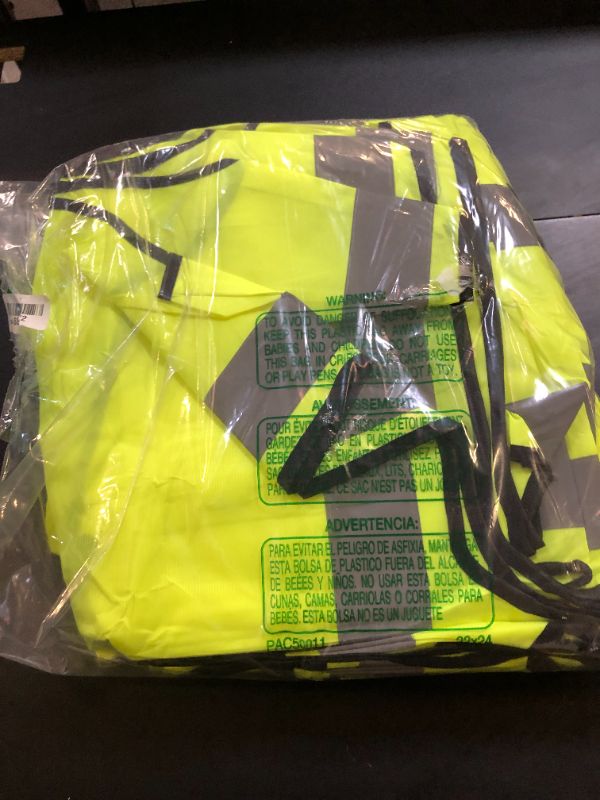 Photo 1 of 15 Pack Reflective Safety Vests with Pockets and Zipper Construction Work High Visibility Vest for Men Women(Large,Fluorescent Green)