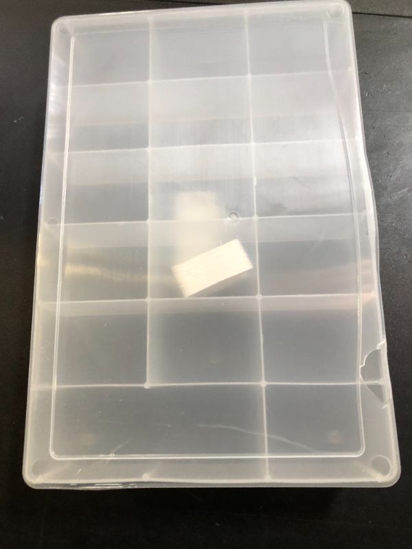Photo 1 of BULK PARADISE Embroidery Floss Organizer Box with 50 Cardboard Bobbins - 17 Compartments Clear embroidery thread organizer box, Snap-Tight Clear Sewing Organizer - Jewelry Bead Holder (Made in USA)