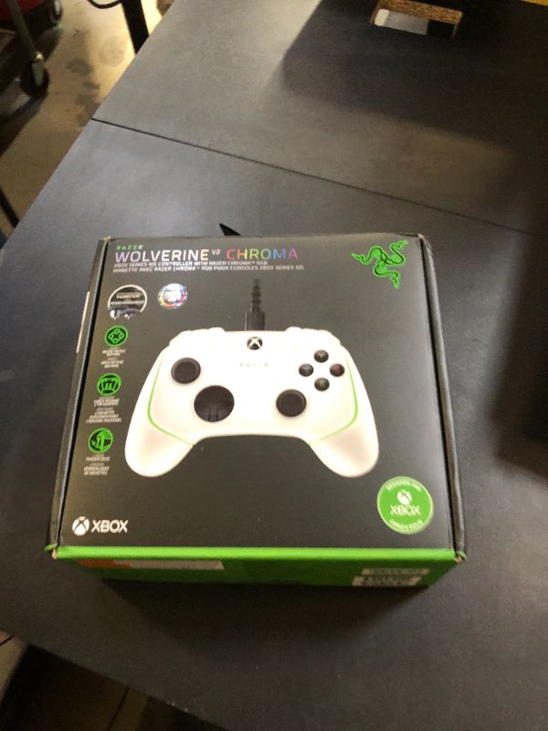 Photo 1 of Razer Wolverine V2 Chroma Wired Gaming Pro Controller for Xbox Series X|S, Xbox One, PC: RGB Lighting - Remappable Buttons & Triggers - Mecha-Tactile Buttons & D-Pad - Trigger Stop-Switches - White