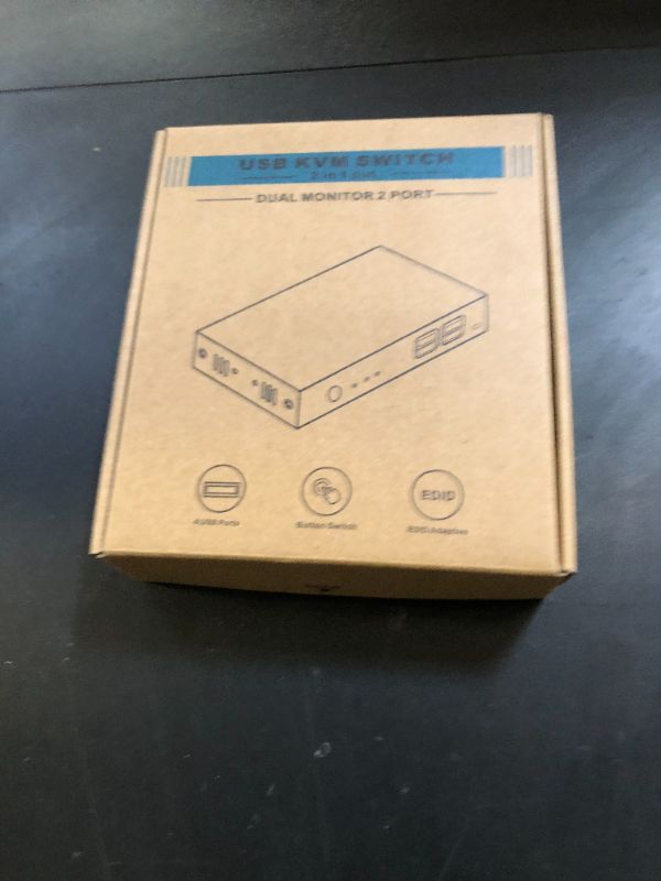 Photo 1 of GREATHTEK HDMI KVM Switch 2 Monitors 2 Computers,2 Port Dual Monitor Kvm Switcher for 2 Computers to Share 4 USB 2.0 Hub,UHD 4K@60Hz Resolution Downward Compatible,EDID Emulators