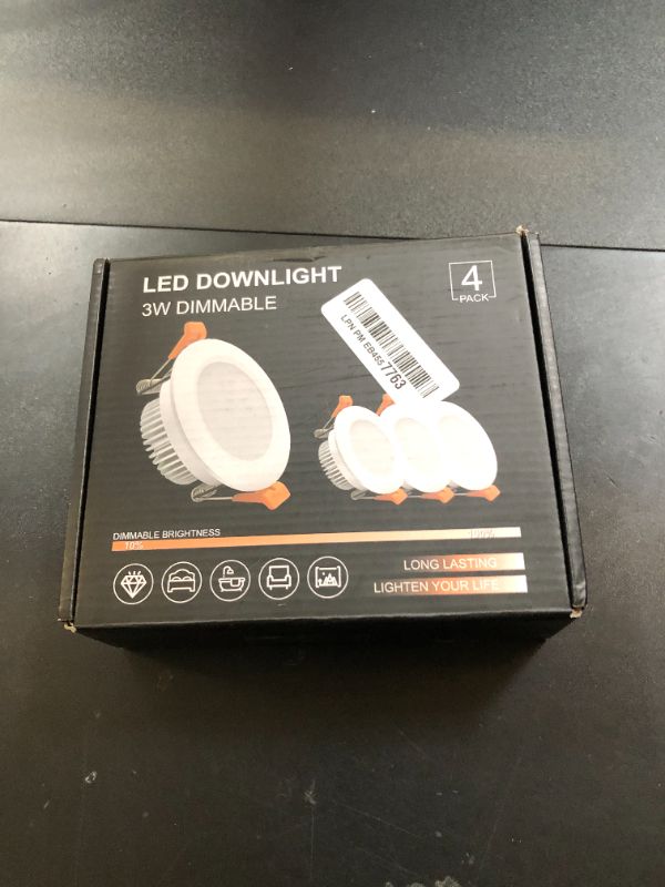 Photo 1 of YGS-Tech 2 Inch LED Recessed Lighting, Dimmable Downlight 3W(35W Halogen Equivalent), CRI80, 4000K Natural White Ceiling Light with LED Driver (4 Pack)