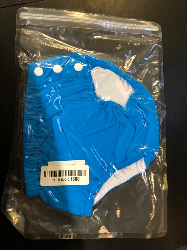 Photo 1 of Baby Newborn Reusable Swim Diapers Washable Toddler Unisex Swim Diaper Infant Swimming Diapers Blue, 2-3T