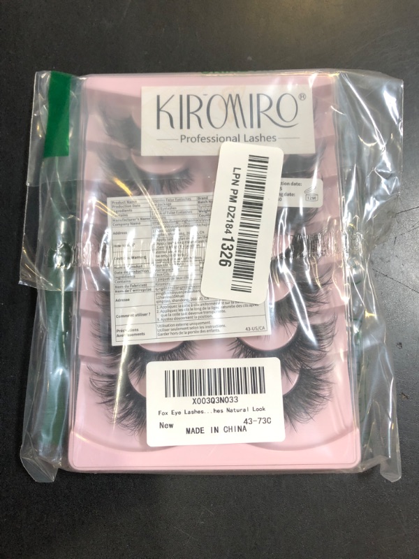 Photo 1 of Fox Eye Lashes Wispy Faux Mink Lashes Volume Fairy Cat Eye Lashes That Look Like Extensions Spiky Fake Eyelashes Natural Look