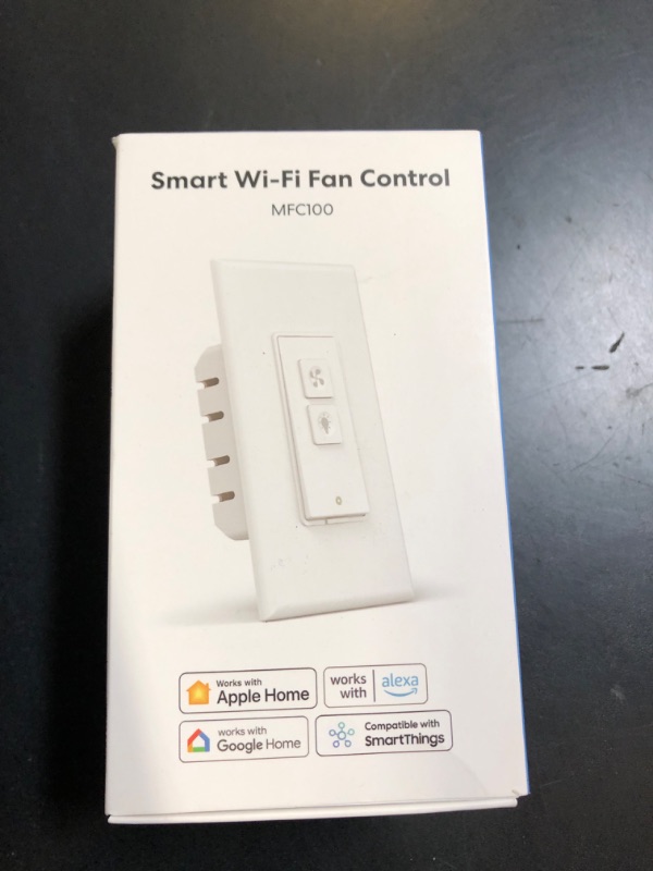 Photo 1 of Meross Smart Ceiling Fan Control and Dimmer Light Switch, Supports Apple HomeKit, Siri, Alexa, Google & SmartThings, 2.4G Wi-Fi Fan and Light Switch Combo, Neutral Wire Needed, Single Pole, 1 Pack